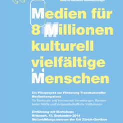 Flyer für das Pilotprojekt zur Förderung transkultureller Medienkompetenz im Kanton Zürich