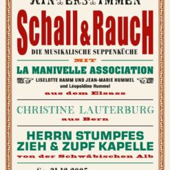 Großformatiges Konzertplakat für Winterstimmen im Burghof Lörrach