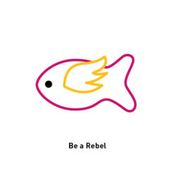 Postkartenserie Be a Rebel – Eigenwerbung Rebel Design